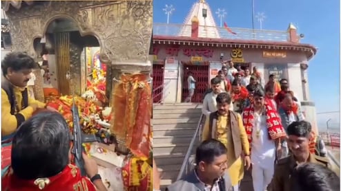 Maa Sharda Mandir: UP के बाहुबली विधायक के लिए टूटे मां शारदा मंदिर के नियम, राजाभैया ने गर्भगृह में की शस्त्र की पूजा, बढ़ा विवाद