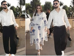 गले में तुलसी की माला और माथे पर बिंदी लगाए अनुष्का शर्मा पति विराट के साथ एयरपोर्ट हुईं स्पॉट, सादगी ने जीता फैंस का दिल