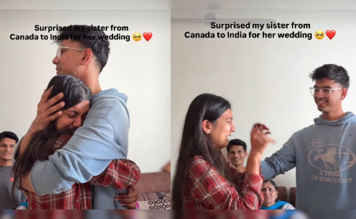 Brother Flies from Canada to Surprise Sister at Her Wedding