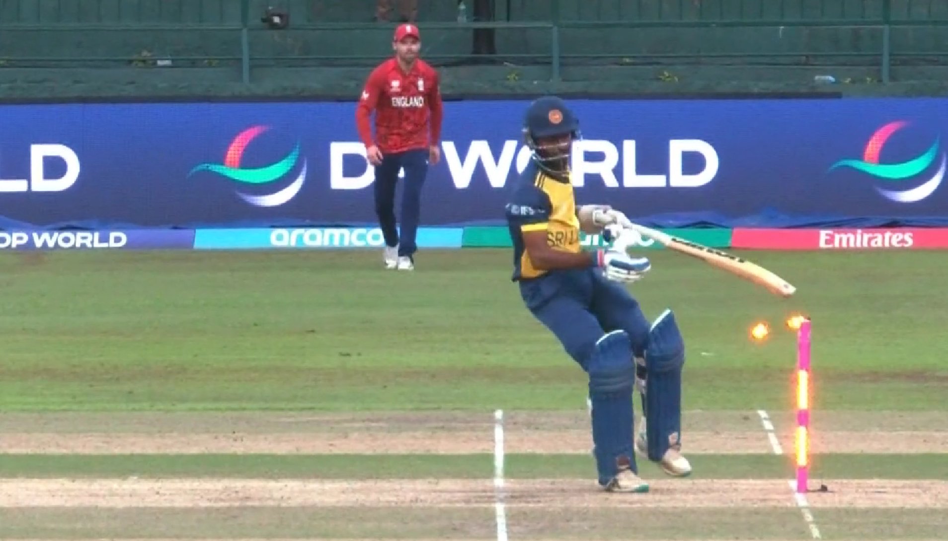 Watch: SL Star's Bizarre Hit-Wicket Dismissal vs England Breaks The Internet