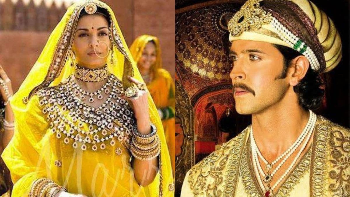 Aishwarya Rai Bachchan (L) and Hrithik Roshan (R) in Jodhaa Akbar