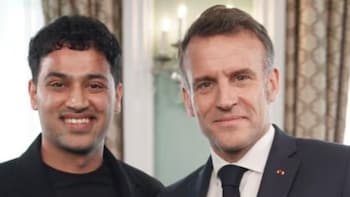 Raj Shamani-Macron Podcast Teaser Features Sunglasses, Davos Speech