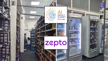 Zepto ने AI  इंपेक्ट समिट में लगाया डार्क स्टोर, ताजे फलों से लेकर स्टेशनरी तक मिलेगा सारा सामान