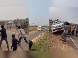 धार में सीमेंट फैक्ट्री की सैंपलिंग का विरोध, पुलिस की कार पर पथराव और तोड़फोड़