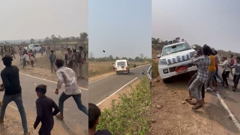 धार में सीमेंट फैक्ट्री की सैंपलिंग का विरोध, पुलिस की कार पर पथराव और तोड़फोड़