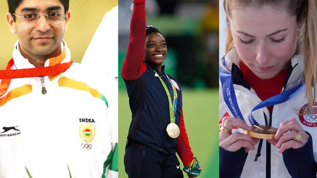 Abhinav Bindra, Simone Biles and Mikaela Shiffrin