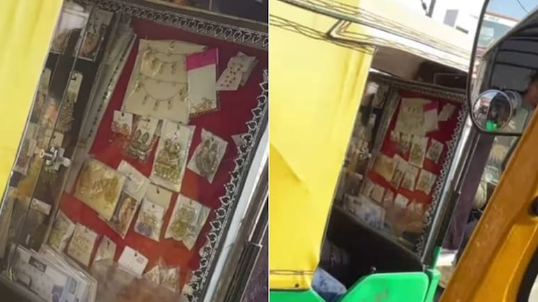 गजब का दिमाग! ऑटो की बैकसीट पर ही खोल ली ज्वेलरी शॉप, ड्राइवर का अनोखा साइड बिजनेस वायरल