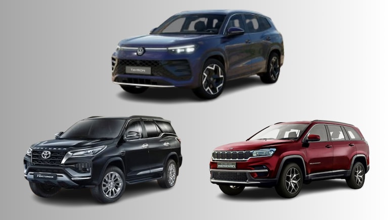 Volkswagen Tayron R-Line Vs Toyota Fortuner Vs Jeep Meridian: Specs And Price Compared