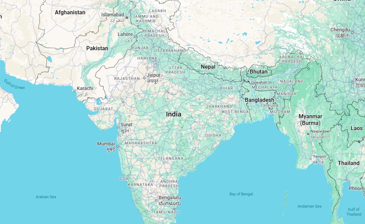 Map of South Asia 