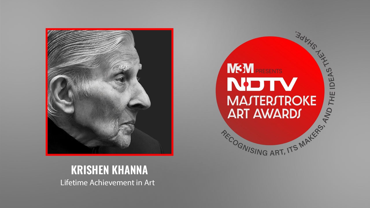 Krishen Khanna Honoured With Lifetime Achievement In Art At NDTV Masterstroke Art Awards