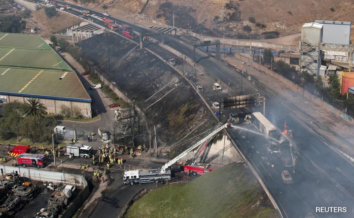 On Camera, Truck Carrying Liquid Gas Overturns, Explodes In Chile, 4 Dead
