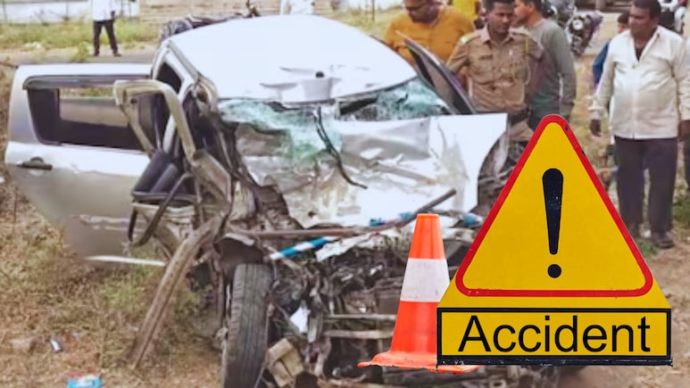Accident News: हौसेनं कार घेतली, देवदर्शनाला निघाले, नियतीच्या क्रुर खेळाने कुटुंब संपलं; 6 जण जागीच गेले