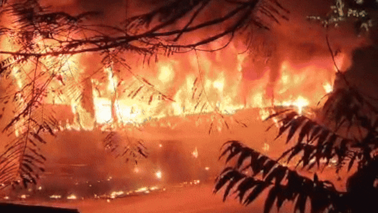 दिल्ली के विकासपुरी में मच्छर भगाने वाली अगरबत्ती से बस में लगी आग, अंदर सो रहे हेल्पर की जलकर मौत