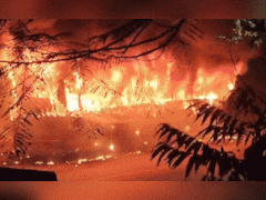 दिल्ली के विकासपुरी में बस में लगी आग, अंदर सो रहे हेल्पर की जलकर मौत