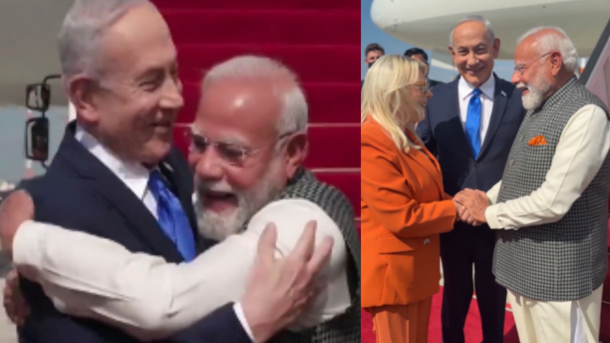 पीएम मोदी पहुंचे तेल अवीव, इजरायली एयरपोर्ट पर नेतन्याहू ने गले लगाकर किया वेलकम