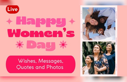 Happy International Women's Day 2026 LIVE: मां, बहन, दोस्तों के रूप में नारी शक्‍त‍ि लिए महिला दिवस पर दिल छू लेने वाले शुभकामना संदेश, हेल्‍थ ट‍िप्‍स, र‍िलेशनश‍िप ट‍िप्‍स और बहुत कुछ...