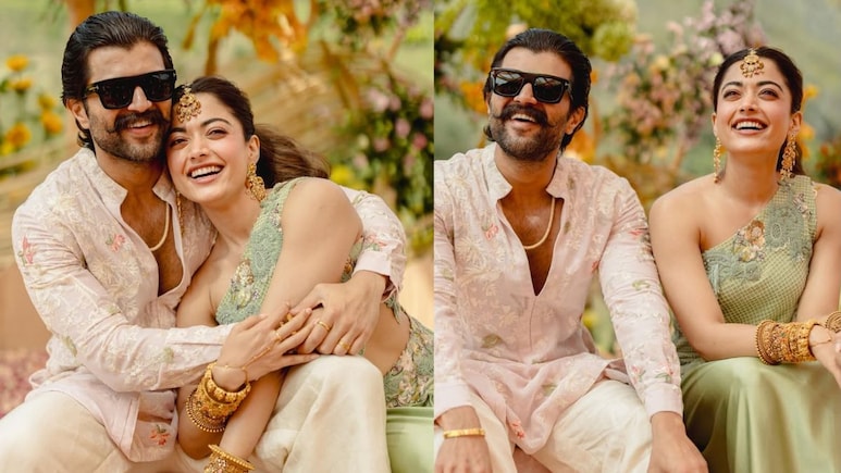 Rashmika Mandanna-Vijay Deverakonda's Pastel-Toned <i>Haldi</i> Outfits, Gold Jewellery Wow The Internet