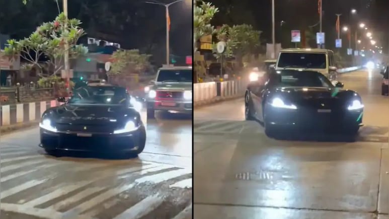 VIDEO: स्पीड ब्रेकर के पास आकर फंस गई पंड्या की 12 करोड़ी फरारी 12 सिलिंड्री कार, फिर ऑलराउंडर ने लगाया दिमाग