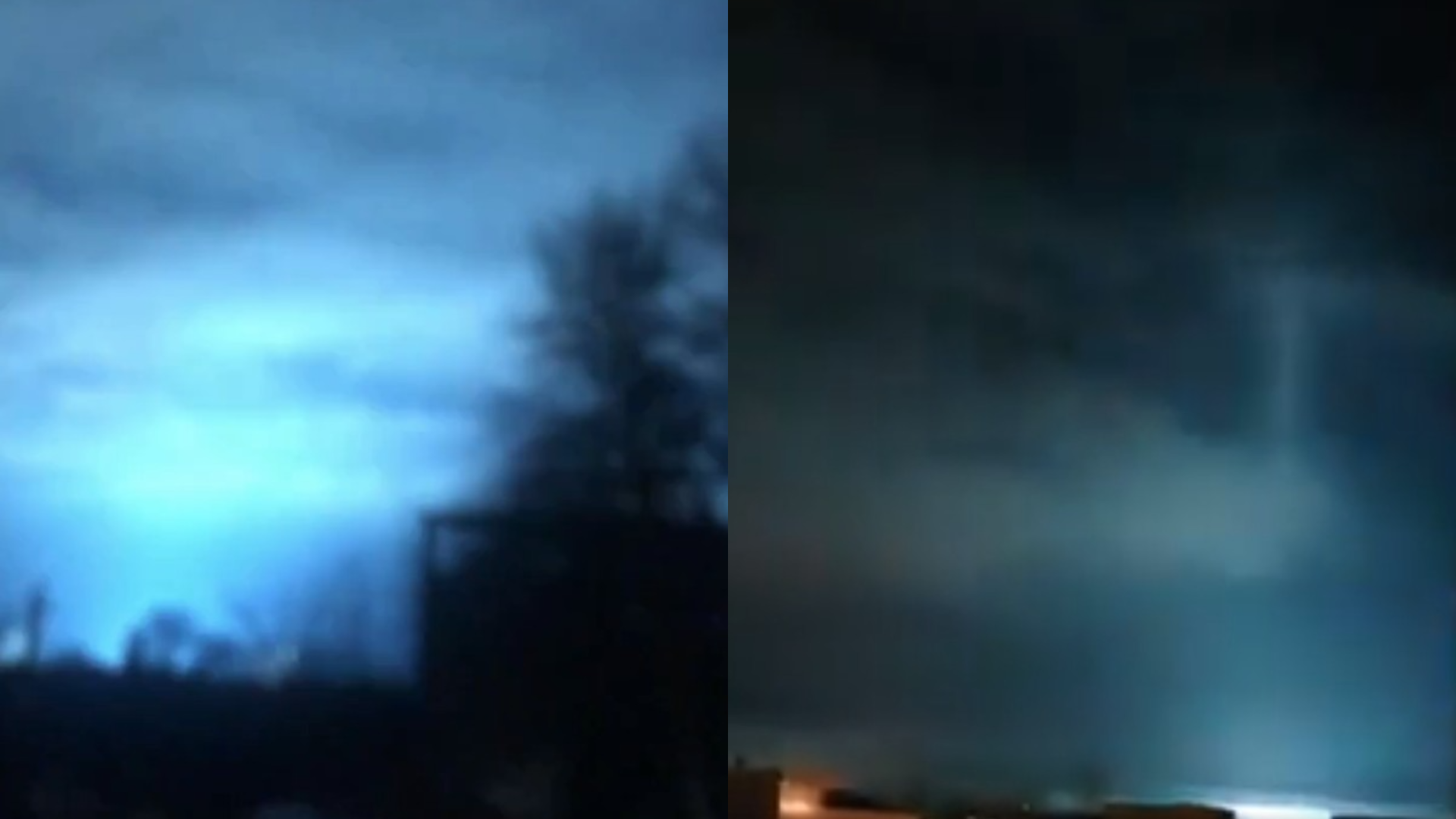 Lightning Or New Missile? Blue Flares Light Up Iran Skies Amid Strikes