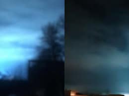Lightning Or New Missile? Blue Flares Light Up Iran Skies Amid Strikes
