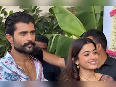 Newlyweds Rashmika And Vijay Pose For Paps In Hyderabad