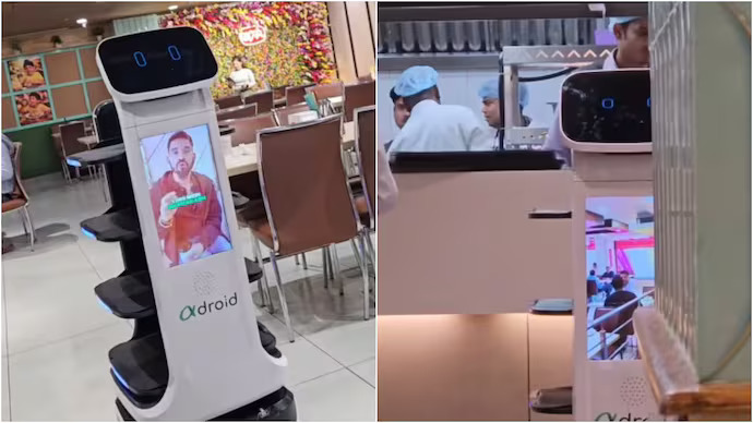 Watch: Video Of Robot Waiter Serving Customers At Gurgaon Restaurant Leaves Internet In Awe