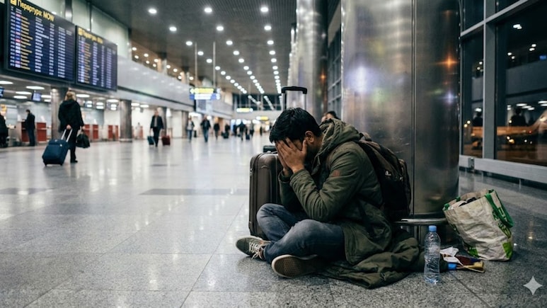 'ना पाणी, ना जेवण... मी मॉस्को विमानतळावर भिकाऱ्यासारखा उभा आहे!&rsquo;; मुंबईकर तरुणाची मदतीसाठी आर्त हाक