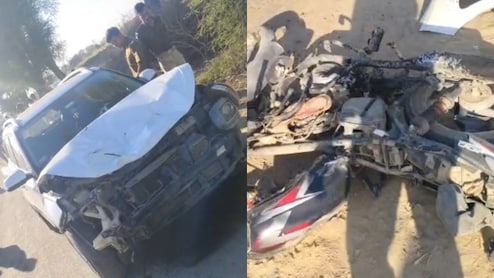 Rajasthan: अनूपगढ़ में दर्दनाक हादसा, कार-बाइक की टक्कर में दादा और पोती की मौत