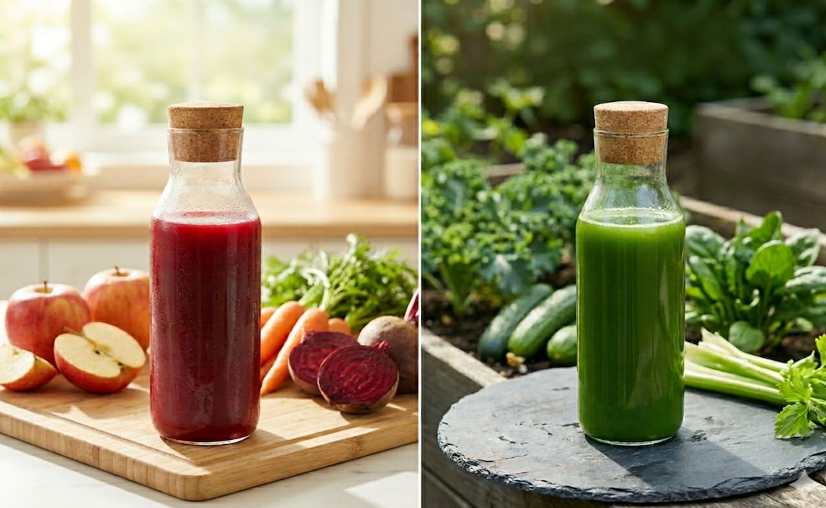 ABC juice and green juice (image is for representation purposes only)