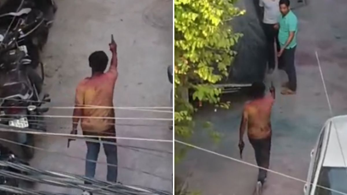 दोनों हाथ में तमंचे, गली में गाली-गलौज... मामूली बात पर हुआ विवाद तो युवक ने की फायरिंग; दिल्ली का Video वायरल