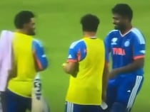 Rinku Singh Nearly Walks Away With Sanju Samsons Bat During West Indies Match. This Happens Next