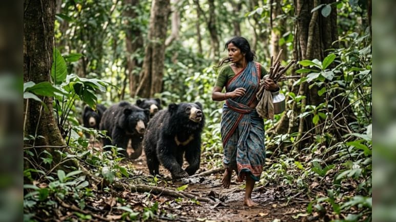तीन भालू ने महिला पर किया हमला, घायल; बेटे के साथ महुआ बीनने जंगल गई थी मां