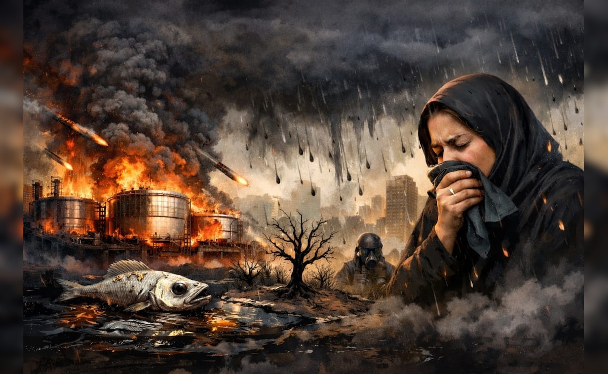 ईरान में ऑइल डिपो पर हमलों के बाद ‘ब्लैक रेन’ का खतरा, स्वास्थ्य और पर्यावरण पर हो सकता है खतरनाक असर