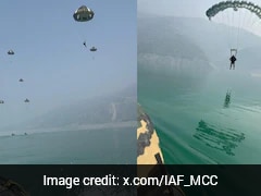 Video: Air Force, Army's Joint Para-Drop Exercises Over Uttarakhand Lake