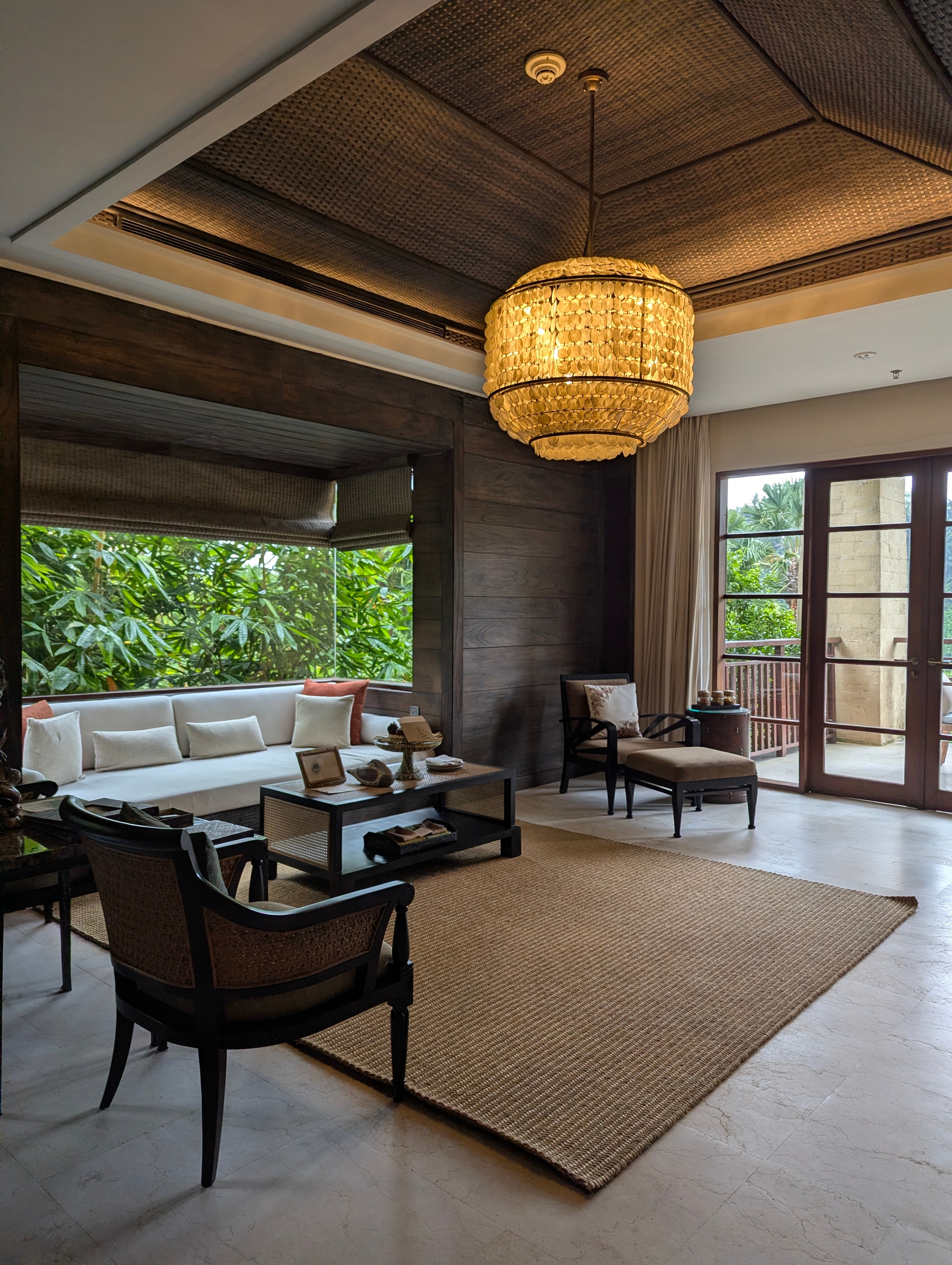 Inside the Mandapa Suite living room. Photo: Author