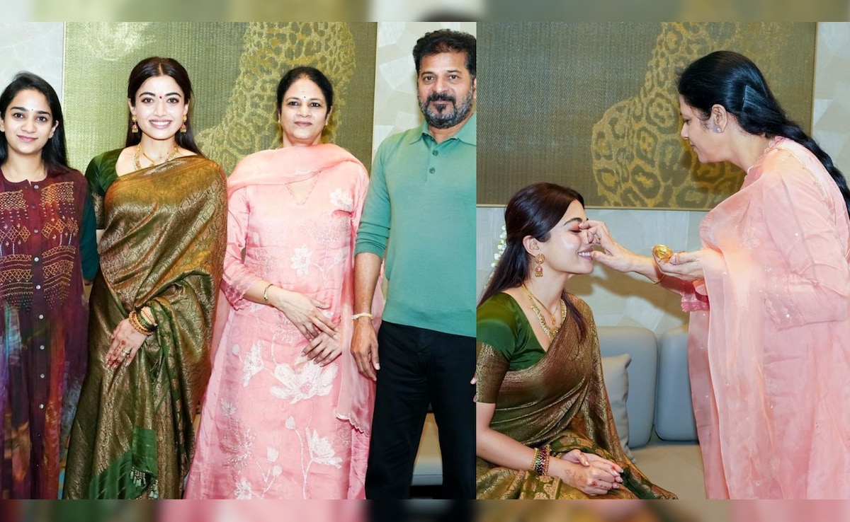 Newlywed Rashmika Mandanna Seeks Blessings From Telangana CM Revanth Reddy And His Wife, Invites Them To Hyderabad Reception