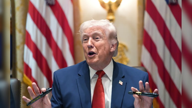 From Ballroom To Airport: Trump Pushes Self-Promotion To Mark His Legacy