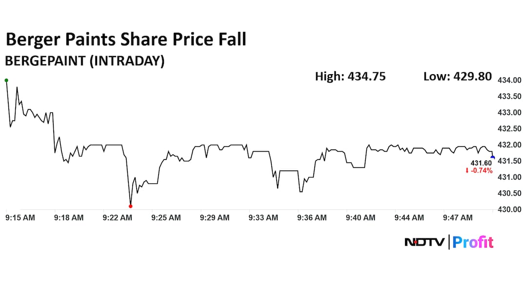 Berger Paints Share Price Today