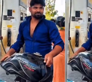 बोतल में पेट्रोल नहीं मिला तो किया अजीब जुगाड़, बाइक की टंकी ही निकालकर उठा लाया शख्स, वायरल हो रहा Video