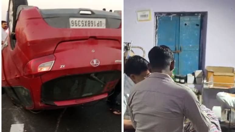 दिल्ली-मुंबई एक्सप्रेसवे पर कार को ट्रक ने मारी टक्कर, बालाजी दर्शन कर लौट रहे पांच श्रद्धालु घायल