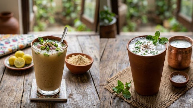 Sattu sharbat and buttermilk are Indian traditional drinks that can provide cooling
