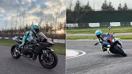 Six-Year Old Rides Kawasaki H2R, BMW M1000RR Superbikes: Video