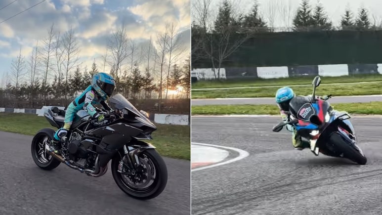 Six-Year Old Rides Kawasaki H2R, BMW M1000RR Superbikes: Video