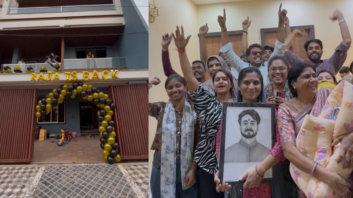 RAJA IS BACK: इंदौर रघुवंशी परिवार ने ऐसे किया 'छोटे राजा' का वेलकम, देवर की फोटो थामे दिखीं भाभी और खिलखिलाते चहरे