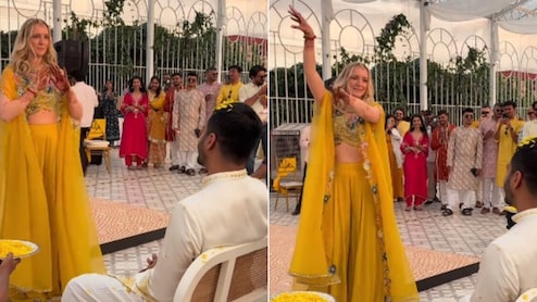 मारवाड़ी दूल्हे के लिए विदेशी दुल्हन बनी राजस्थानी, ठुमकों की बरसात से गूंज उठा वेडिंग वेन्यू, वीड&zwj;ियो वायरल