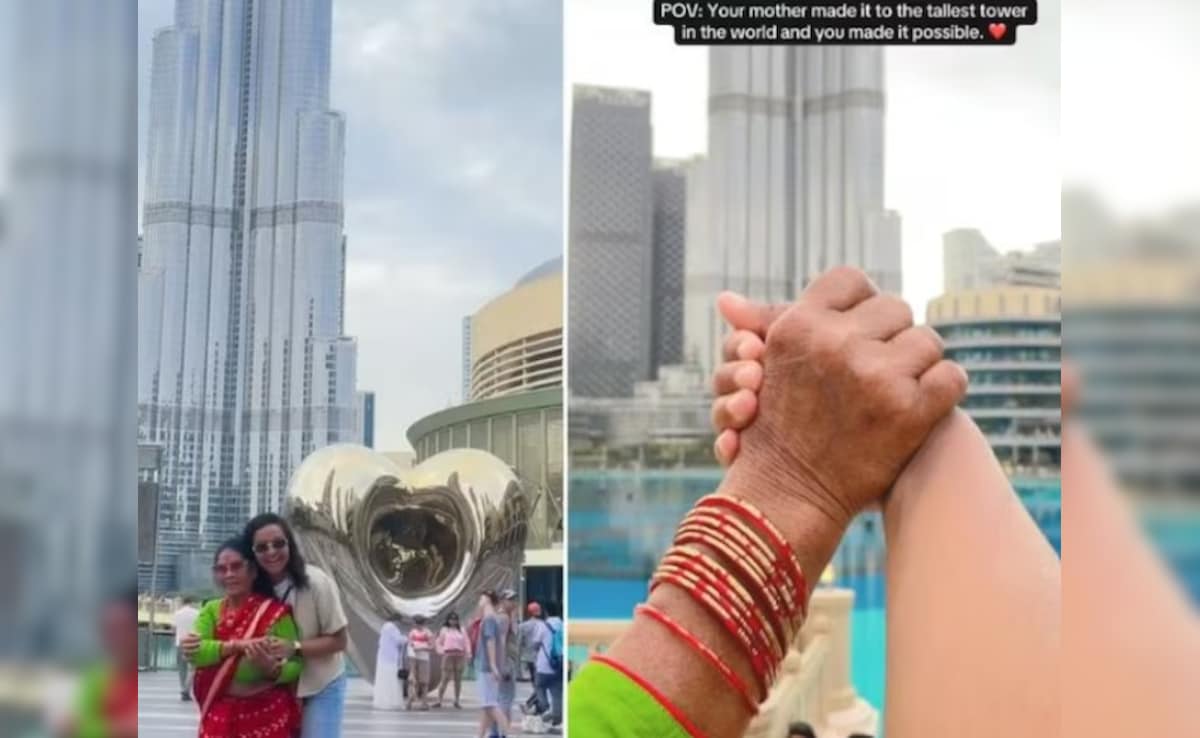 साड़ी पहनकर बुर्ज खलीफा पहुंची मां, बेटी के इस सरप्राइज ने जीता सबका दिल