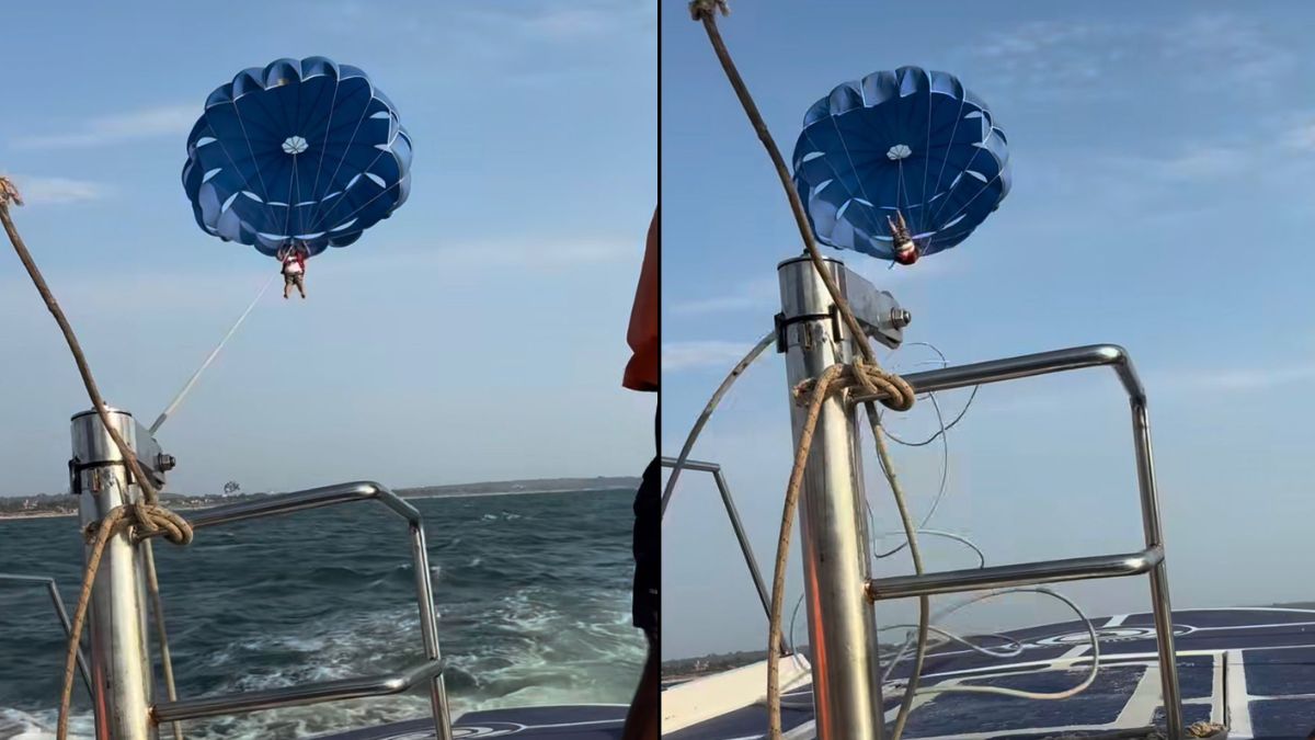 Tourist Goes Parasailing In Goa, Cable Snaps Mid-Air. Sparks Safety Concerns
