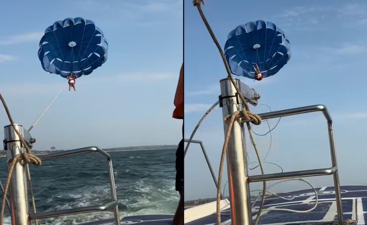 Viral Video: Tourist Goes Parasailing In Goa, Cable Snaps Mid-Air