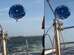 Viral Video: Tourist Goes Parasailing In Goa, Cable Snaps Mid-Air