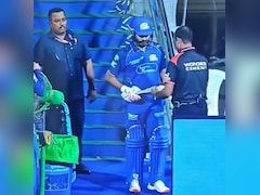 Rohits Banter With Umpire After MI Stars Bat Gets Almost Fails Bat Test